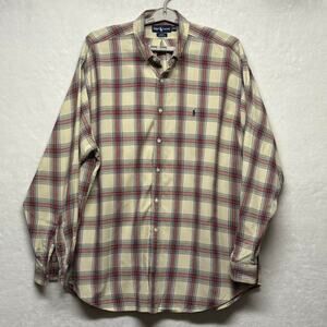 Polo Ralph Lauren VTG Blake Long Sleeve Christmas Plaid Button Down Shirt XXL